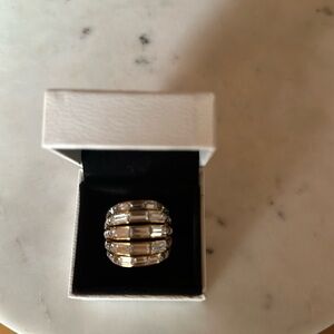 Coach size 8 gold tone cocktail ring.